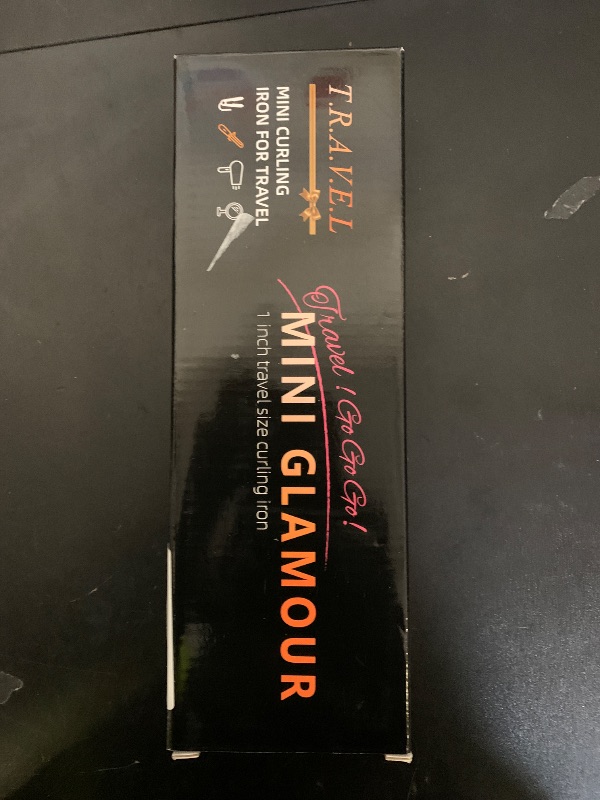 Photo 1 of 1 Inch Mini Travel Curling Iron, 100-240V Travel Dual Voltage Curling Iron for Short Hair with 5 Heat Settings, Small Curling Wand with Temperature Memories and Lock, Rose Gold