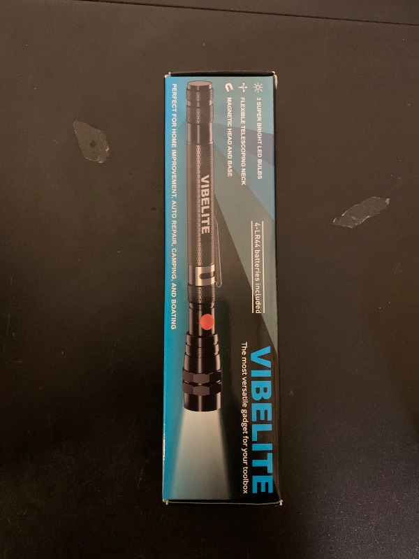 Photo 1 of VIBELITE Extendable Magnetic Flashlight with Telescoping Magnet Pickup Tool- Cool Gadget Valentines Day Gifts for Him, Men, Teen Boys, Husband, Dad, Father, Mechanic, Women, Black