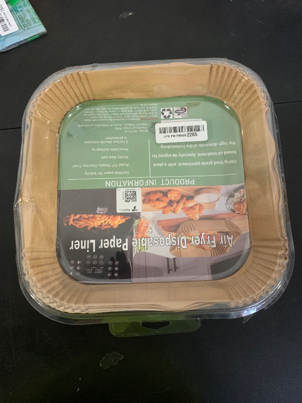 Photo 1 of 10 Inch Largest Square Air Fryer Disposable Paper Liner, XXL 100Pcs Air Fryer Parchment Liners for 8QT or Bigger Air Fryer, Non-stick, Food Grade Baking Paper for Frying, Roasting and Microwave