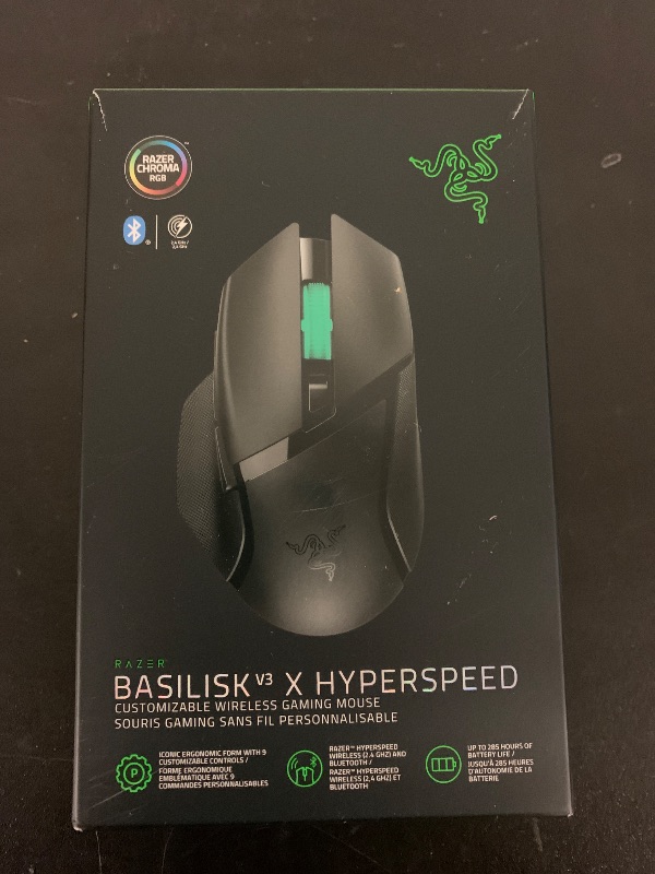 Photo 1 of Razer Basilisk V3 Pro 35K Wireless Gaming Mouse: HyperScroll Tilt Wheel - 35K DPI Optical Sensor Gen 2-13 Customizable Controls - Chroma RGB - Optical Switches Gen 3 - Up to 140 Hr Battery - Black