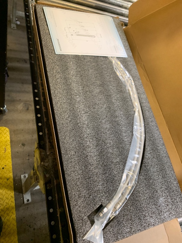 Photo 1 of SILVER COLOR NOT BLACK
WOODBRIDGE F0072MBRD Contemporary Single Handle Floor Mount Freestanding Tub Filler Faucet with Cylinder Style Hand Shower