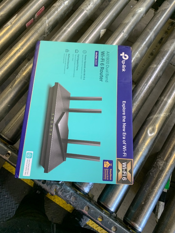 Photo 1 of TP-Link AX1800 WiFi 6 Router (Archer AX21) – Dual Band Wireless Internet, Gigabit, Easy Mesh, Works with Alexa - A Certified for Humans Device, Free Expert Support