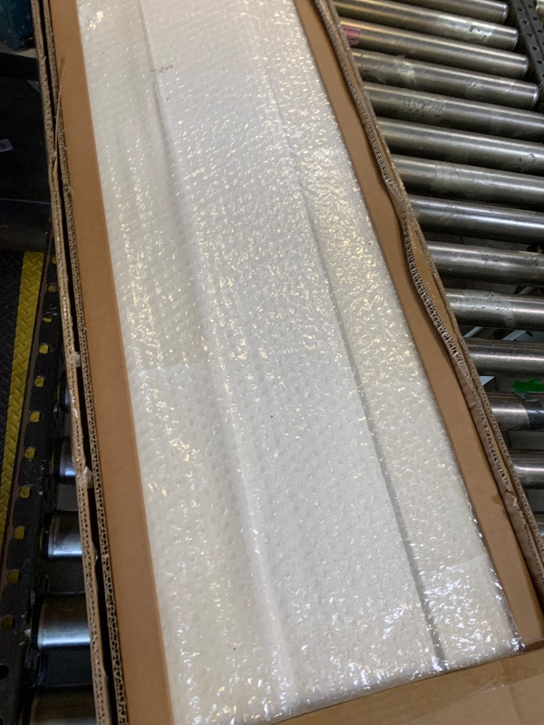 Photo 1 of ROYMELO 38x84 Inch Glass Sliding Barn Door Slab and 6.6ft Hardware Kit Included, 5 Frosted Glass, LVL Wood Panel Covered with White Water-Proof Scratch-Proof PVC Surface, Simple DIY Assembly