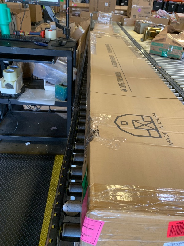 Photo 1 of ROYMELO 38x84 Inch Glass Sliding Barn Door Slab and 6.6ft Hardware Kit Included, 5 Frosted Glass, LVL Wood Panel Covered with White Water-Proof Scratch-Proof PVC Surface, Simple DIY Assembly