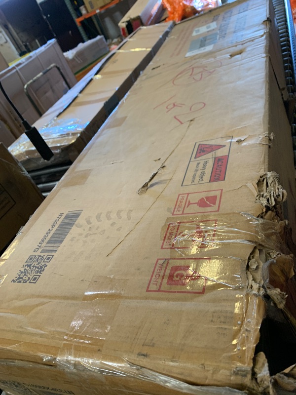 Photo 1 of LHYY Murphy Bed Cabinet Queen Size with Charging Station,Multi-Functional Foldable Platform Bed with 1 Large Storage Drawer for Guest Room,Small Bedroom,Rustic Gray