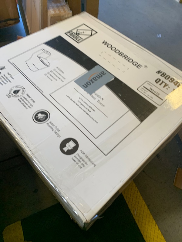Photo 1 of WOODBRIDGEE One Piece Toilet with Soft Closing Seat, Chair Height, 1.28 GPF Dual, Water Sensed, 1000 Gram MaP Flushing Score Toilet with Chorme Button, White,B0940-F-C