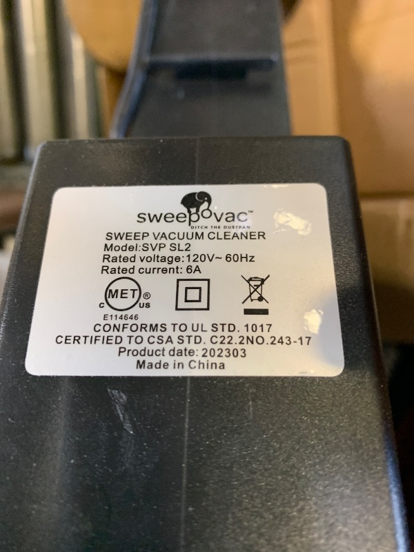 Photo 1 of Sweepovac SVP SL2 Undercounter Kitchen Vacuum