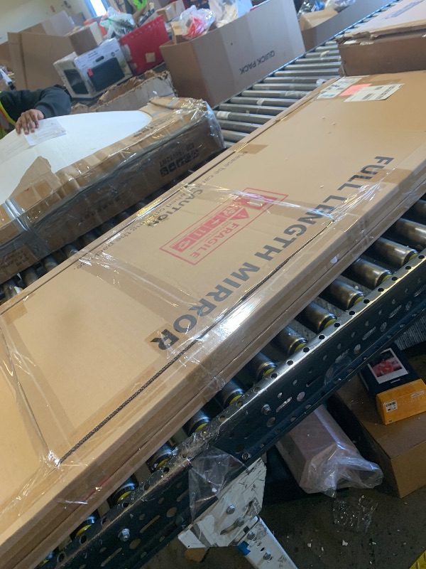 Photo 1 of ANYHI Full Body Mirror with Lights, 62.6 x 23.3 Inch Free Standing Floor Mirror with 22 Dimmable Bulbs, LED Full Length mirror with Lights, Large Tall Mirror with Aluminum Frame, 3 Color Modes (White)