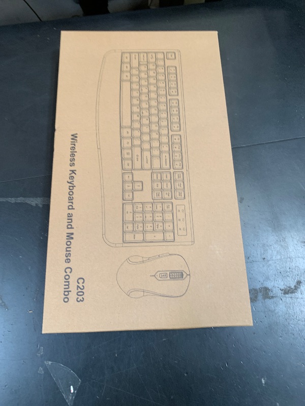 Photo 1 of Wireless Keyboard and Mouse Combo, EDJO 2.4G Full-Sized Ergonomic Computer Keyboard with Wrist Rest and 3 Level DPI Adjustable Wireless Mouse for Windows, Mac OS Desktop/Laptop/PC