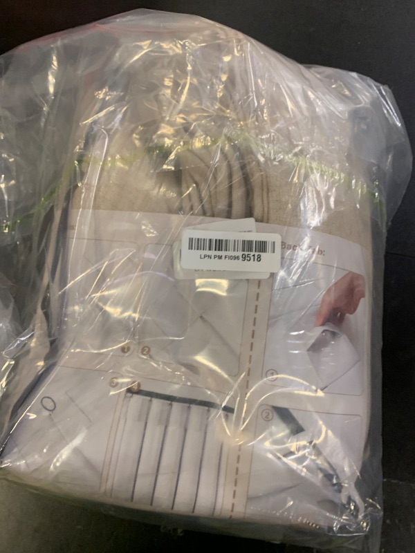 Photo 1 of Natural Pinch Pleated Linen Curtains 92 Inches Long 2 Panels Set for Living Room, Farmhouse Beige Cream Semi Sheer Light Filtering Drapes with Back Tab for Bedroom 90-92 Inch Length Windows Viral Burg