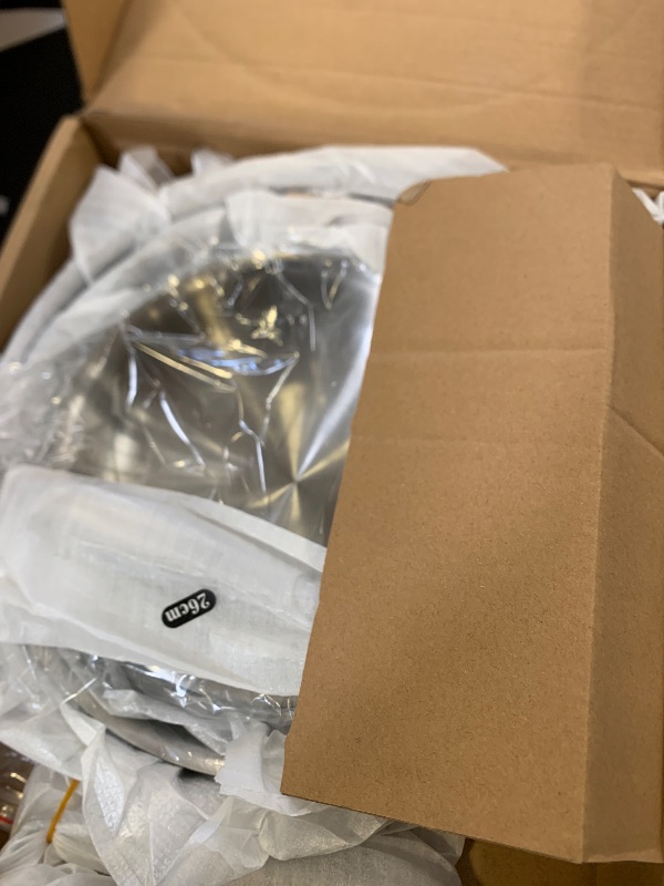 Photo 1 of Tri-Ply Stainless Steel Frying Pans Set with Lid, EWFEN 8”/10”/12” Cooking pans, PFOA&PTFE Free Skillet, Induction Cooking Pan, Dishwasher and Oven Safe, Fast & Even Heat, Suitable for All Stove