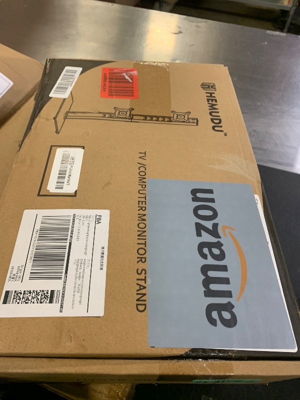 Photo 1 of Dual Monitor Stand - Vertical Stack Screen Free-Standing Monitor Riser Fits Two 13 to 34 Inch Screen with Swivel, Tilt, Height Adjustable, Holds One (1) Screen Up to 44Lbs