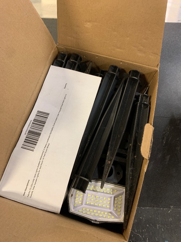 Photo 1 of Fabrito 72 LEDs Solar Spot Lights Outdoor Waterproof, 3 Modes Landscape Spotlights, Dusk to Dawn Solar Powered Flood Wall Lights for Outside, Solar Garden Lights for Yard Porch 10 Pack (Cool White)