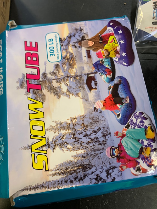Photo 1 of Snow Tube, 47 Inch PVC Hardy Inflatable Sleigh, Thickened Hard Bottom for Adults and Children Ski Circle, Winter Toy Outdoor Sleigh Snow Tube Sports (Chrisman 47in)