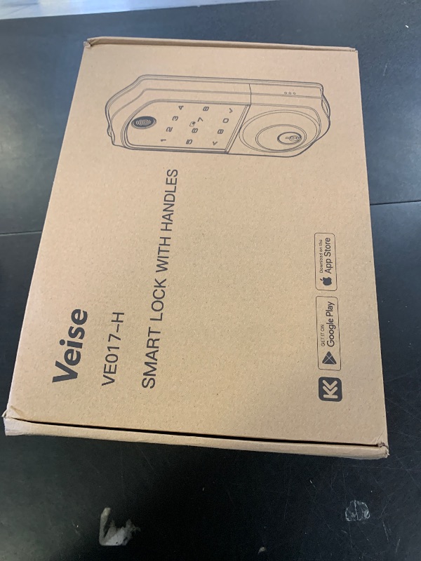 Photo 1 of Veise VE017-H Fingerprint Smart Front Door Lock Set, App Control, 8-in-1 Keyless Entry Deadbolt with Zinc Alloy Handles, Emergency Power Port, Touchscreen Keypad, Auto Lock, Easy Install, Satin Nickel