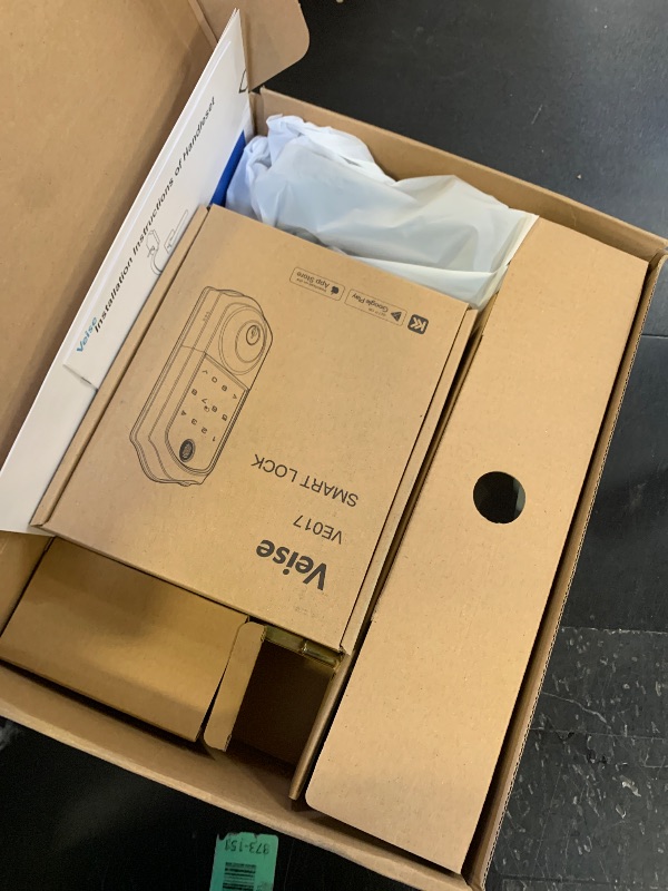 Photo 1 of Veise VE017-H Fingerprint Smart Front Door Lock Set, App Control, Keyless Entry Deadbolt with Handle, Smart Deadbolt, Emergency Power Port, Touchscreen Keypad, Auto Lock, Easy Install, Matte Black