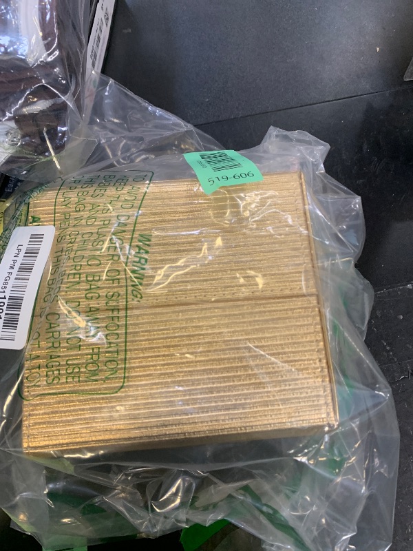 Photo 1 of Cretkhp Gold Tissue Box Cover Square with Magnetic Closure, PU Leather Tissue Box Holder for Bathroom NightStands Livingroom, Decorative Modern Square Tissue Holder (Gold)