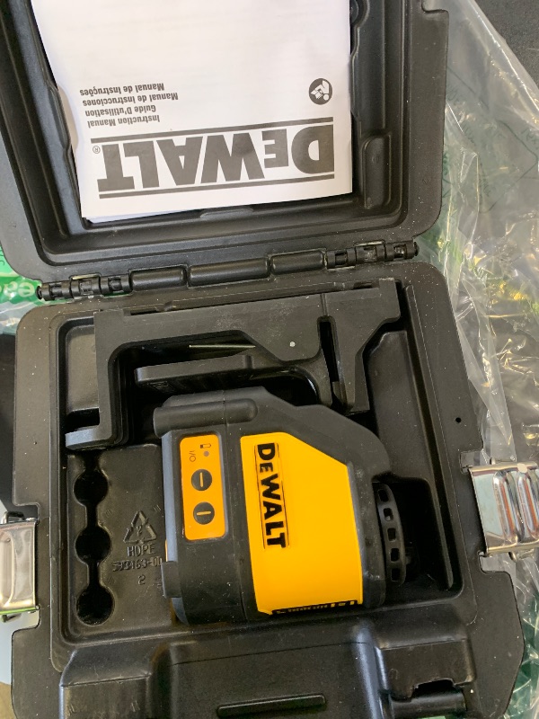 Photo 1 of DEWALT Line Laser, Self-Leveling, Cross Line, Red Beam (DW088K)