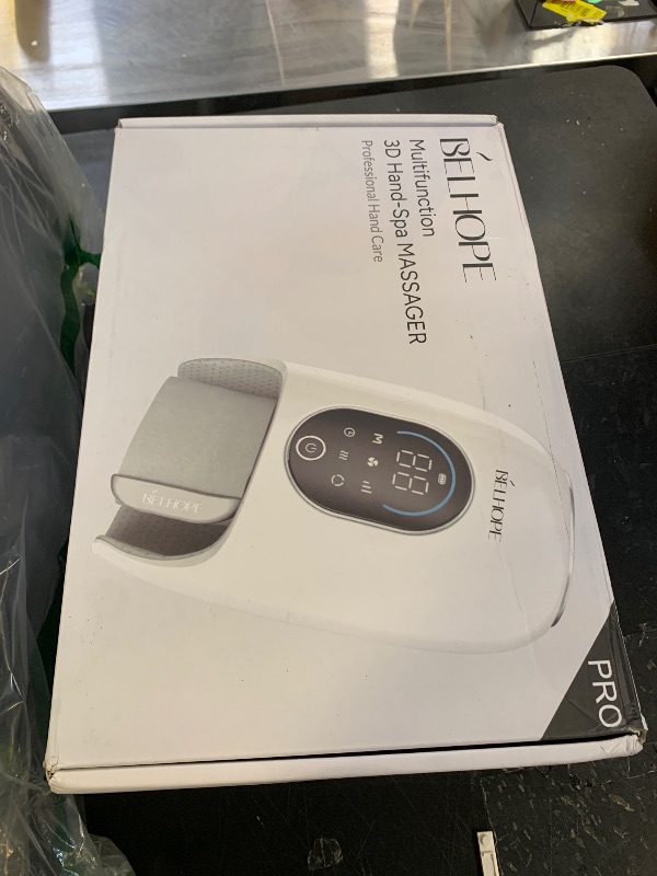 Photo 1 of Hand Massager with 9 Modes and 4 Heating Options for Hot and Cold Therapy Hand and Wrist Massager for Arthritis and Carpal Tunnel Relief, Hand Massager with Heat and Compression,Gift Christmas,White