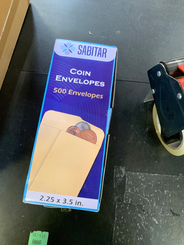 Photo 1 of #1 Coin Envelopes Durable Kraft 2.25"x3.5", 500 Pcs Small Key Envelope with Gummed Flap, Seed Envelopes for Storing Seeds, Tip Envelope for Cash