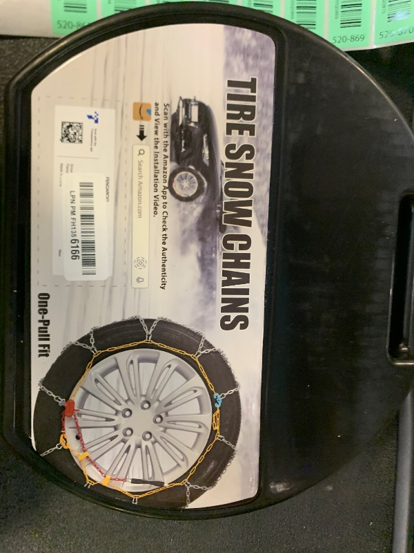 Photo 1 of Snow-Chains Easy Install Tire-Chains, One-Pull Fit Design Tire Snow Chains for Passenger Cars, Sedan, SUVs, Emergency Winter Tire Traction Car Tires 235 245 255 275 - Set of 2 (KN140)
