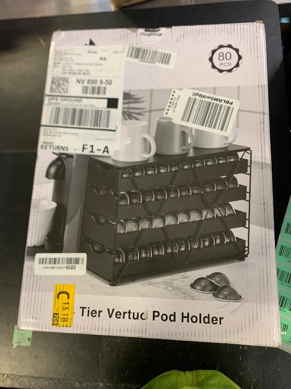 Photo 1 of FlagShip for Nespresso Pod Holder Drawer Large Mullti Tier Coffee Pod Holder Vertuo (4 Tier (80Pods Capacity))