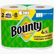 Photo 1 of Bounty Paper Towels Quick Size, White, 2 Family Rolls 