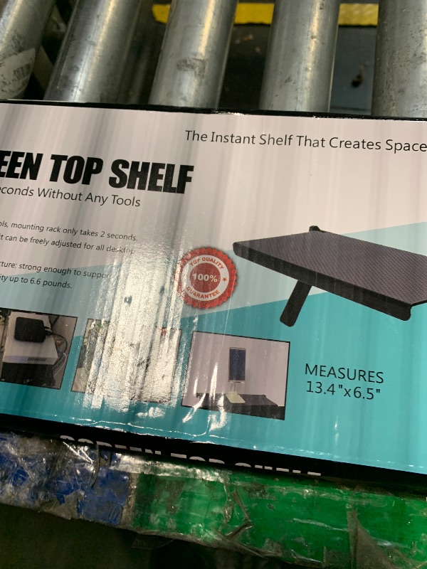 Photo 1 of 13 Inch Adjustable Screen Top Shelf Organizer for TV Computer Monitor Flat Screen, Large TV Mount Top Shelf Used to Place Soundbar Cable Box Speakers Apple TV Play-Station Camera Frames Remote