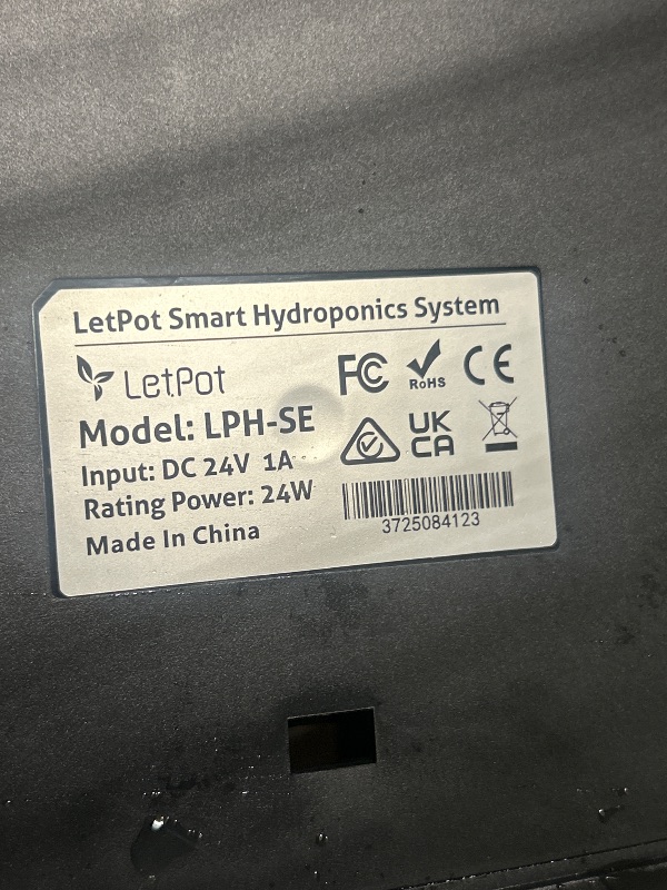 Photo 1 of *****ITEM WET*****
LetPot LPH-SE Hydroponics Growing System, 12 Pods Smart Herb Garden Kit Indoor, Indoor Garden, APP & WiFi Controlled, with 24W Growing LED, 5.5L Water Tank, Pump System, Automatic Timer