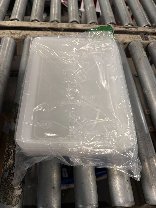 Photo 1 of 10 Pcs Activity Plastic Art Trays,Stackable Craft Tray,Flat Storage Tray,Serving Organizer Tray for Kids,School,Home,Painting,Beads,DIY Projects,11 x 8.27 x 1.18 Inch(Clear)