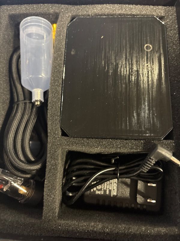 Photo 1 of **MISSING AIRBRUSH**
Gocheer Airbrush Kit with Air Compressor, 40 48 PSI High Pressure Air Brush Non-Clogging with 0.2/0.3/0.5mm Nozzle/Cleaning Sets, Ideal for Painting, Modeling, Cake Decor, Makeup (Black, 40 PSI)