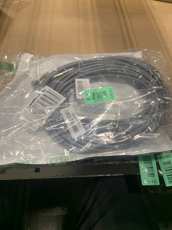 Photo 1 of *USED*
Elebase 1/4 Inch TRS Instrument Cable 30ft 2-Pack,Right-Angled to Straight 6.35mm Male Jack Stereo Audio Cord,6.35 Balanced Interconnect Line for Electric Guitar,Bass,Keyboard,Mixer,Amplifier,Speaker