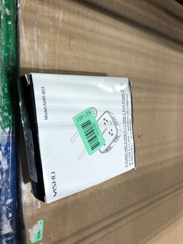 Photo 1 of 10 Ft Surge Protector Power Strip - 8 Widely Outlets with 4 USB Ports, 3 Side Outlet Extender with 10 Feet Extension Cord, Flat Plug, Wall Mount, Desk USB Charging Station, ETL, Black