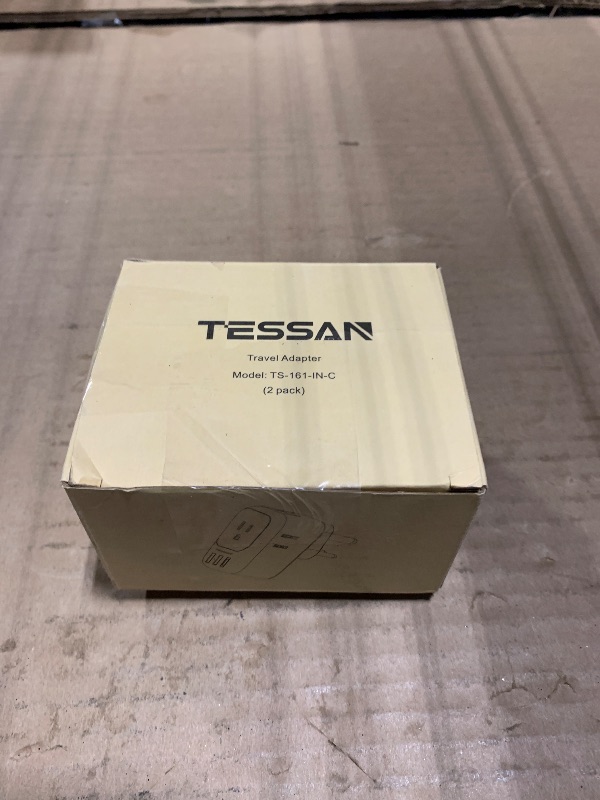 Photo 1 of *** PACK OF 1 *** India Plug Adapter 2 Pack, TESSAN Type D Travel Adapter with 4 Outlets 3 USB Charger (1 USB C Port), US to Indian Outlet Adaptor for USA to Bangladesh, India, Kuwait, Maldives