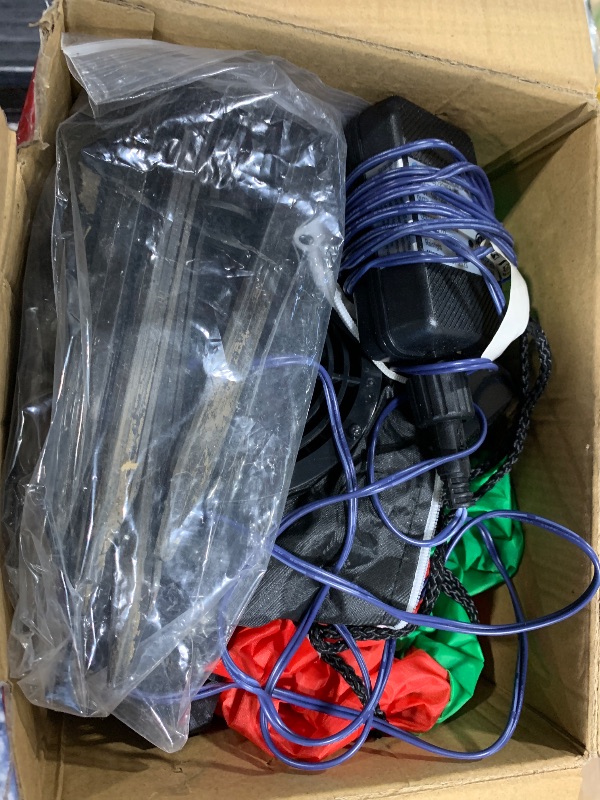 Photo 1 of *** VERY USED *** 8.5 FT Long Christmas Inflatable Airplane Outdoor Decorations, Blow Up Santa Claus Helicopter with LED Lights, Christmas Santa and Reindeer Flying Airplane for Xmas Decor, Lawn, Yard Holiday Party