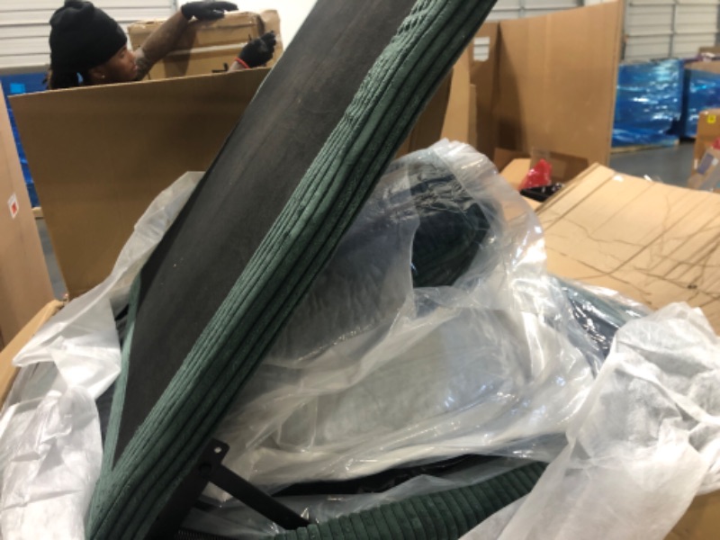 Photo 1 of **01 PC** MISSING PARTS **HONBAY Modular Sectional Couch with Storage Corduroy L Shaped Sectional Couches for Living Room,Green