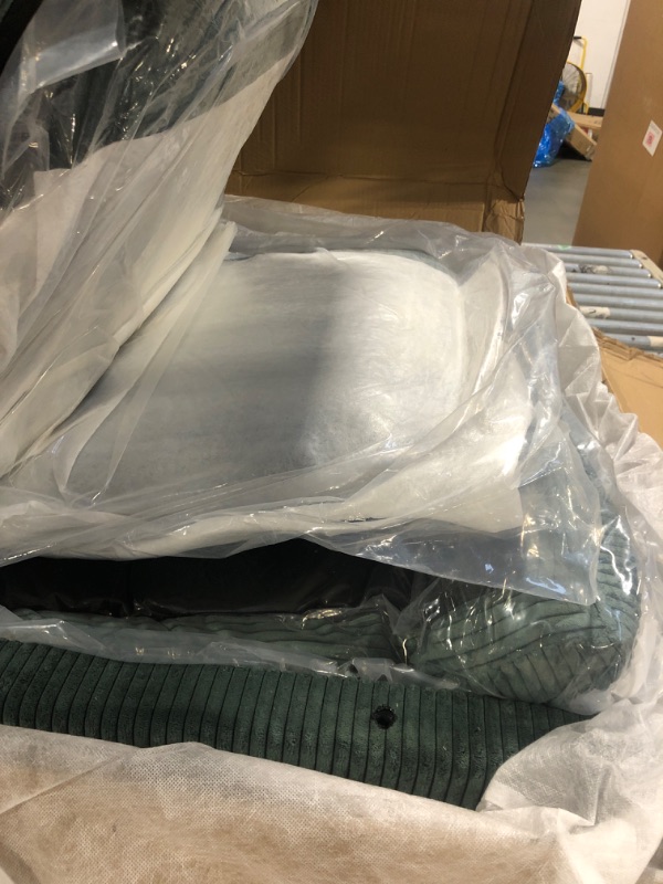 Photo 1 of **01 PC** MISSING PARTS **HONBAY Modular Sectional Couch with Storage Corduroy L Shaped Sectional Couches for Living Room,Green