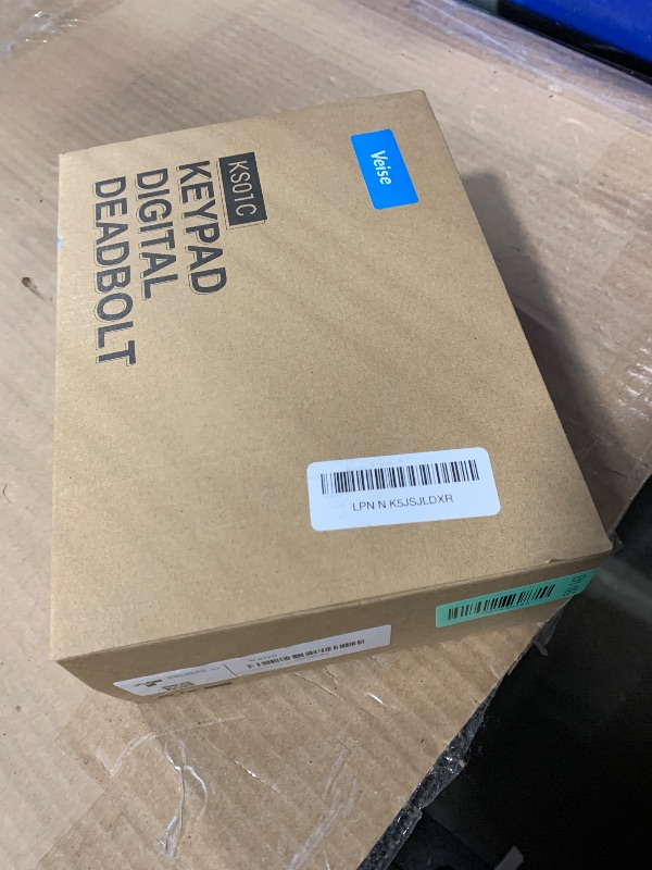 Photo 1 of *UNTESTED*
Veise Keyless Entry Door Lock with 2 Knobs, Electronic Backlit Keypad Deadbolt with Handle Set, Auto Lock, One-time Codes, Smart Deadbolt for Front Door, Easy Installation, Matte Black