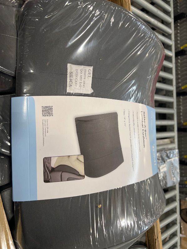 Photo 1 of **SIMILAR ITEM** **SET OF 12** Lumbar Support Pillow for Office Chair, Gaming Chair, or Car, Memory Foam Cushion with Ventilated Mesh and Adjustable Strap, Gray