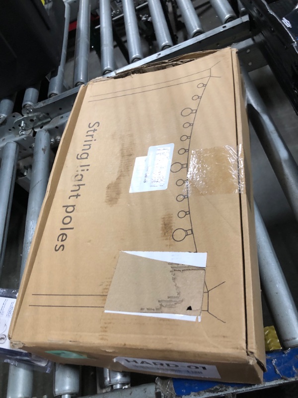 Photo 1 of **MISSING PARTS**
10Ft String Light Poles 4 Pack,Light Poles for Outside Lights,Outdoor with Fence Brackets Hanging Lights,Metal Stand Deck Patio Backyard