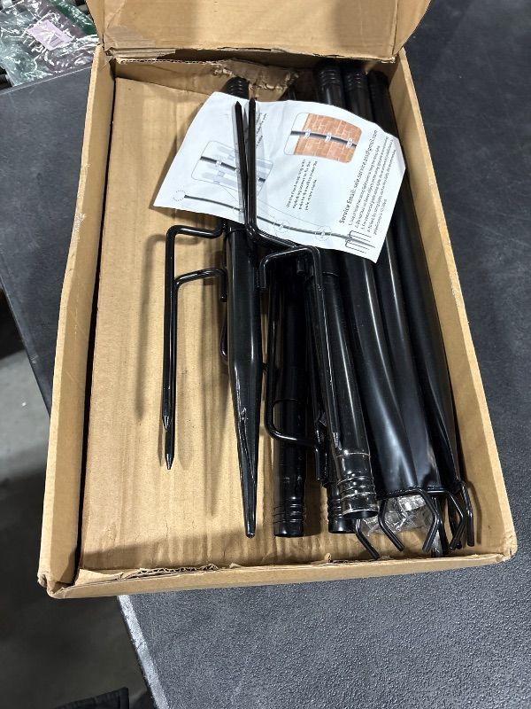 Photo 1 of **MISSING PARTS**
10Ft String Light Poles 4 Pack,Light Poles for Outside Lights,Outdoor with Fence Brackets Hanging Lights,Metal Stand Deck Patio Backyard