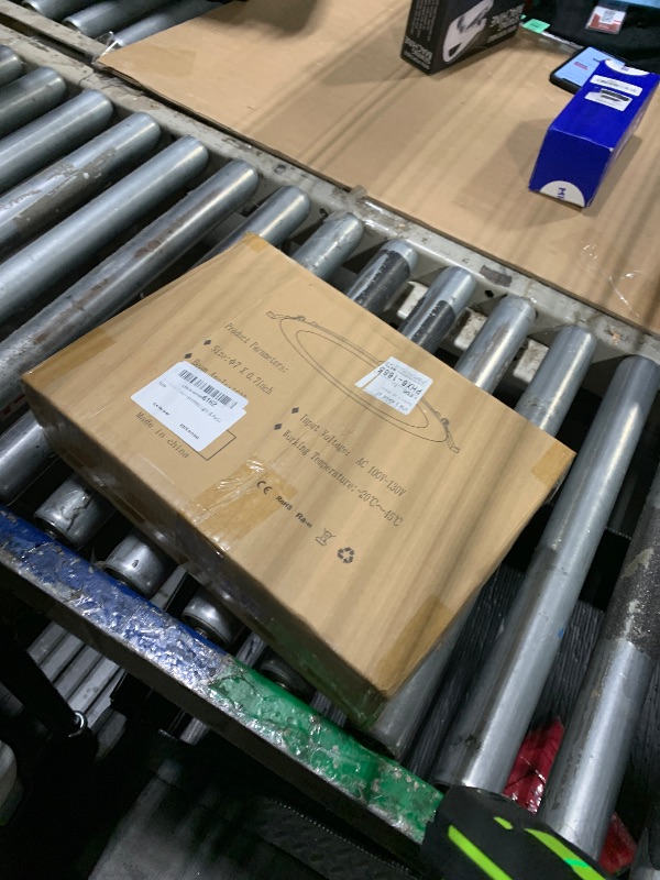 Photo 1 of ***Missing 4 Lights*** Elaruslux 6 Pack 7 Inch 3CCT Ultra-Thin LED Recessed Light with Junction Box, 3000K/4500K/6000K Selectable, 18W Eqv 125W, Dimmable Ceiling Lights 1600LM Brightness Canless Wafer Downlight