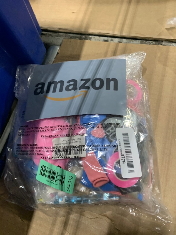 Photo 1 of 124 Pcs Gender Reveal Decorations Kit, Party Supplies With 36'' Balloon, Boy OR Girl Foil Balloon, Paper Pompoms, Tablecloth, Photo Props