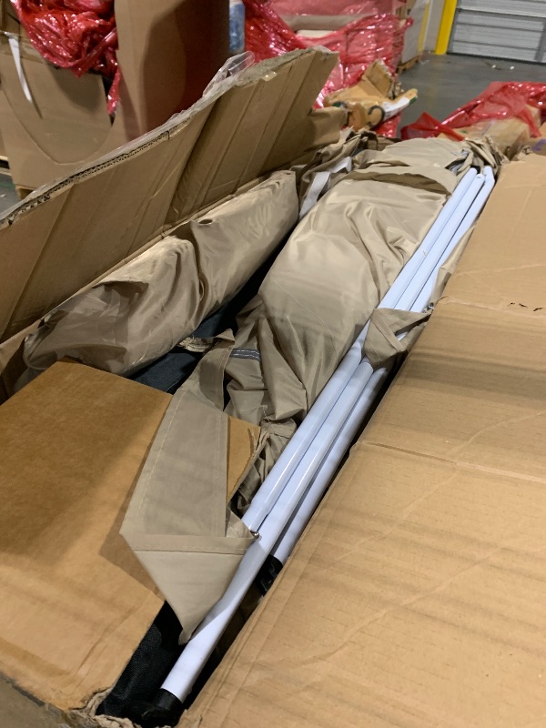 Photo 1 of **MAJOR DAMAGED/check clerk comments**
HOTEEL 10x20 Pop Up Canopy Tents for Parties, Outdoor Tent with 6 Sidewalls & 8 Wind-Resistant Rods & Carry Bag, Easy Setup for Patio Events, Wedding, Commercial, Waterproof and UV50+ Protection,Khaki