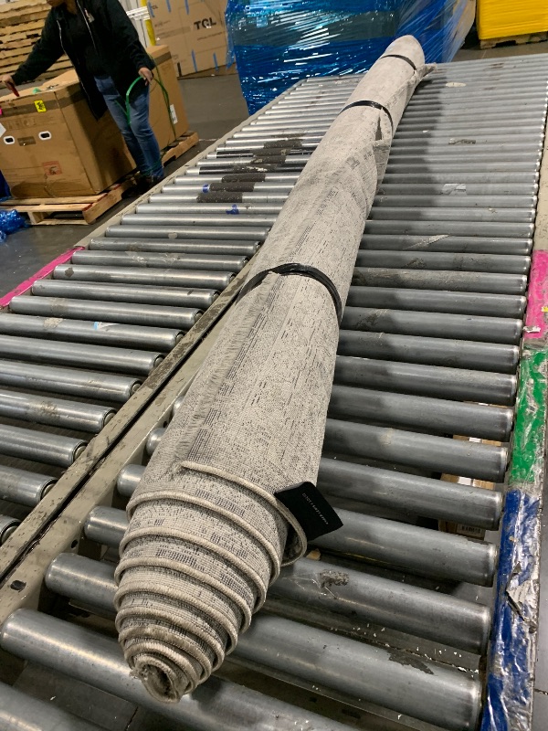 Photo 1 of ****VERY USED**** Loloi Amber Lewis Alie Collection ALE-01 Stone/Mist 7'-10'' x 10', .13'' Pile Height, Area Rug