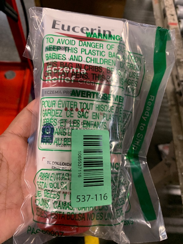 Photo 1 of **VERY USED**
Eucerin Eczema Relief Cream, Full Body Lotion, Moisturizing Eczema Cream with Colloidal Oatmeal (Skin Protectant) and Ceramide 3, 8 Oz Tube