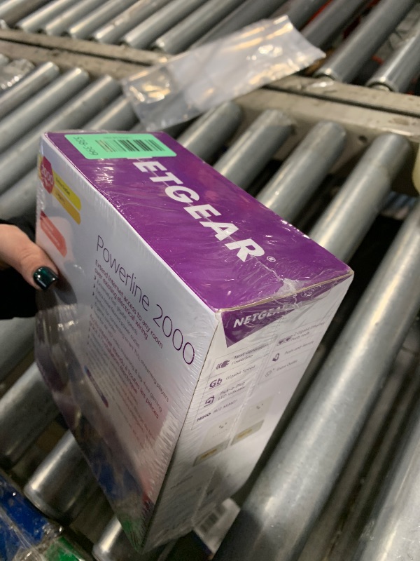 Photo 1 of ***SEALED***** NETGEAR Powerline Adapter Kit, 2000 Mbps Wall-Plug, 2 Gigabit Ethernet Ports with Passthrough + Extra Outlet (PLP2000-100PAS), uses Your existing Internet Service via Household Wiring