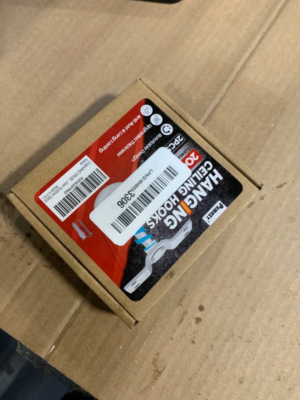 Photo 1 of [UPGRADED] 2Pcs 200LBS Rotatable Ceiling Hooks with 4 Screw Points Base, Wall Mount Metal Hanger White Ceiling Hook for Hanging Plant, Bird Feeder, Lights, Bed Canopy, Wind Chime, Indoor Outdoor Decor