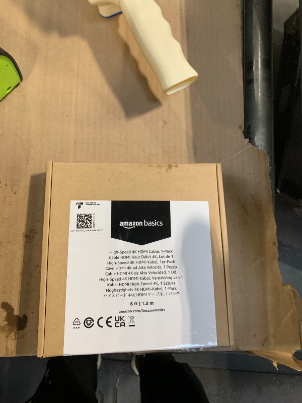 Photo 1 of *UNTESTED*
Amazon Basics HDMI Cable, 6ft, 4K@60Hz, High-Speed 4K HDMI 2.0 Cord (18Gbps), 2160p, 48 bit, Compatible with TV/PS5/Xbox/Roku, Black