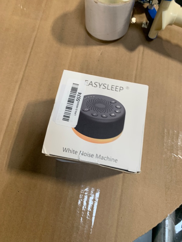 Photo 1 of **missing power cord**
Sound Machine Easysleep White Noise Machine with 25 Soothing Sounds and Night Lights with Memory Function 32 Levels of Volume and 5 Sleep Timer Powered by AC or USB for Sleeping Relaxation (White)